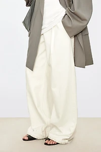 Fine Wool Stretch Waist Trousers
