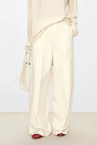 Fine Wool Stretch Waist Trousers