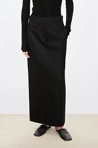 Flannel Wool Classic Long Skirt