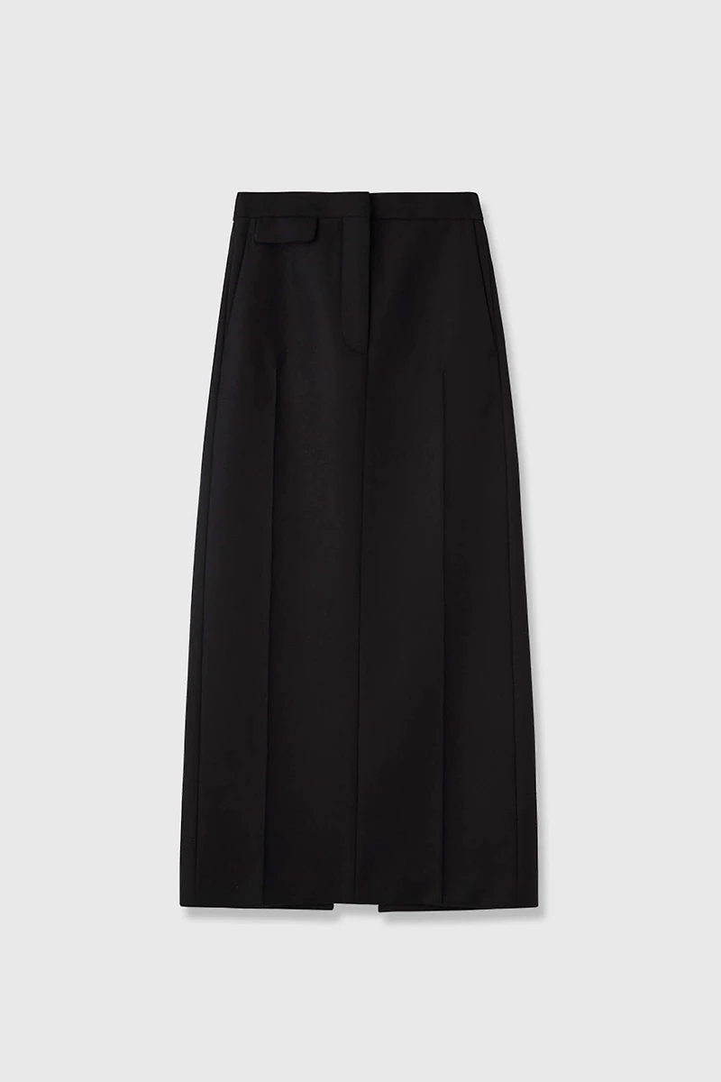 Flannel Wool Classic Long Skirt
