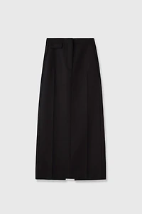 Flannel Wool Classic Long Skirt