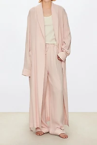 Fluffy & Comfortable Double-Layer Cotton Gauze Long Robe