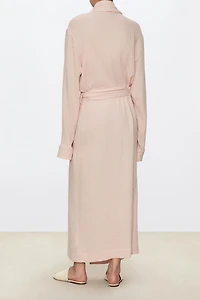 Fluffy & Comfortable Double-Layer Cotton Gauze Long Robe