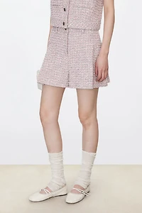 Italian Tweed Pleated Skirt Pants
