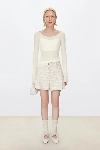 French LESAGE Pleated Skirt Pants