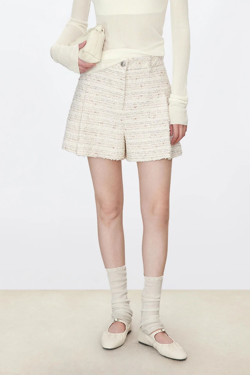 French LESAGE Pleated Skirt Pants