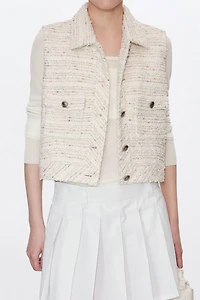 French LESAGE Tweed Collar Vest