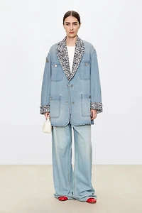 French LESAGE Tweed & Cotton Hybrid Jacket