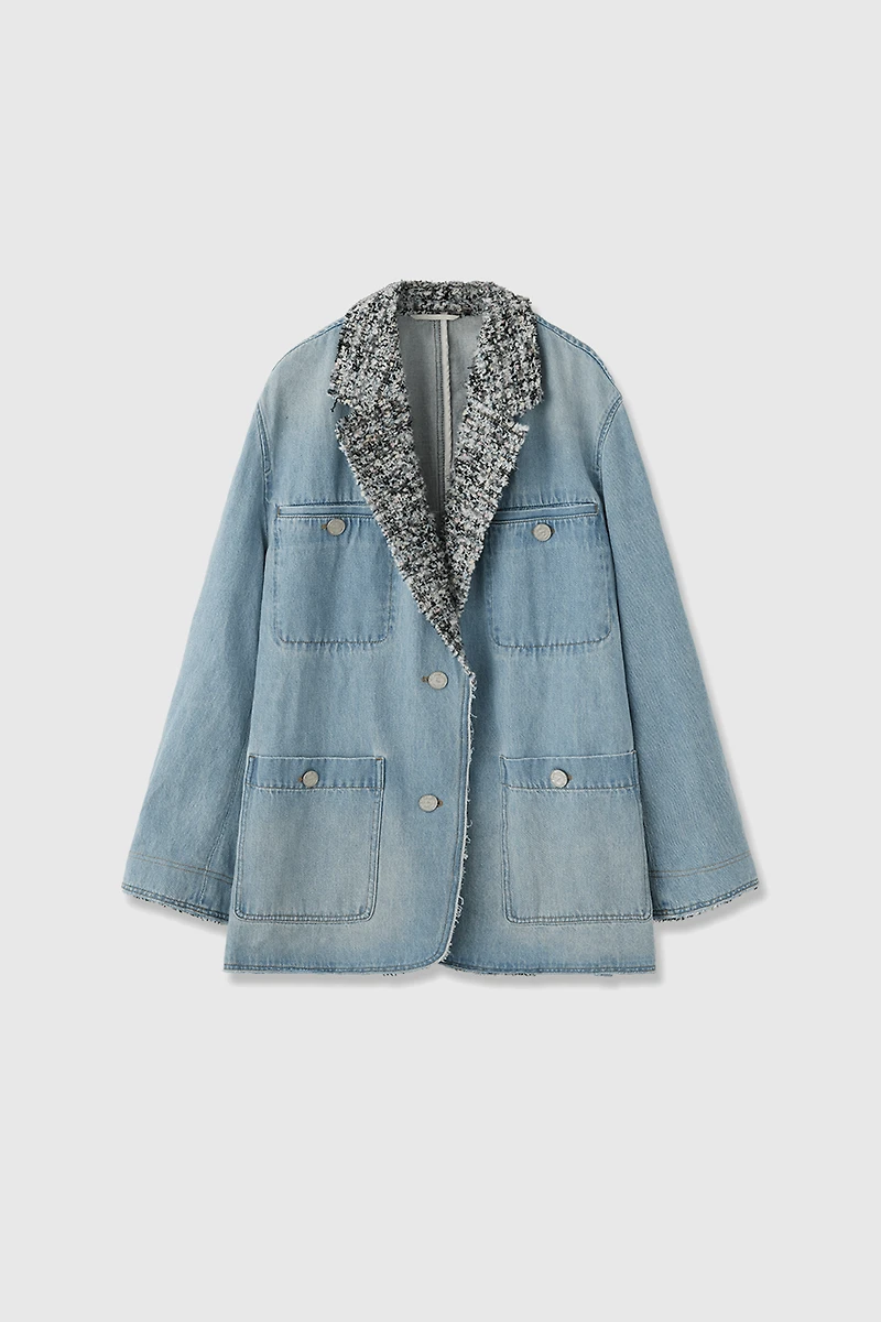 French LESAGE Tweed & Cotton Hybrid Jacket