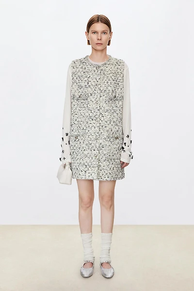 French LESAGE Tweed Vest Style Sleeveless Dress