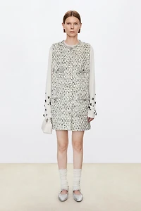 French LESAGE Tweed Vest Style Sleeveless Dress