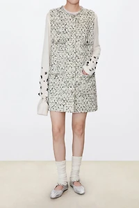 French LESAGE Tweed Vest Style Sleeveless Dress