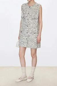 French LESAGE Tweed Vest Style Sleeveless Dress