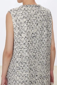 French LESAGE Tweed Vest Style Sleeveless Dress