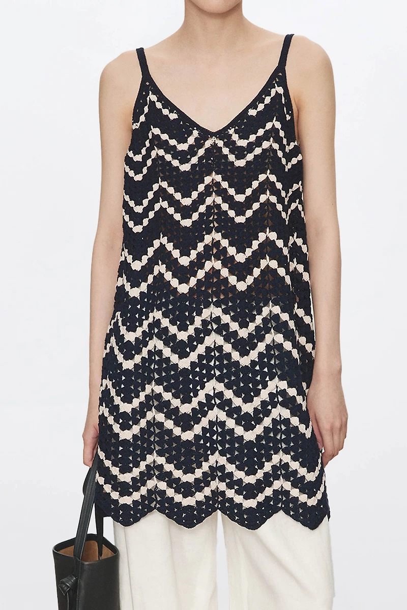 Hand-crocheted Cotton Yarn Camisole Dress