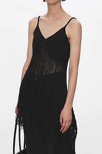 Hand-Crocheted Fringe Linen Cotton Lyocell Cami