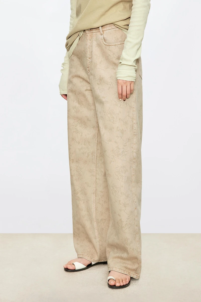 Hand-Drawn Straight Denim