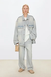 Hand-Frayed Denim Jacket