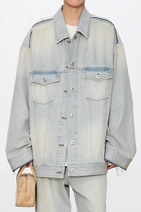 Hand-Frayed Denim Jacket