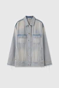 Hand-Frayed Denim Jacket