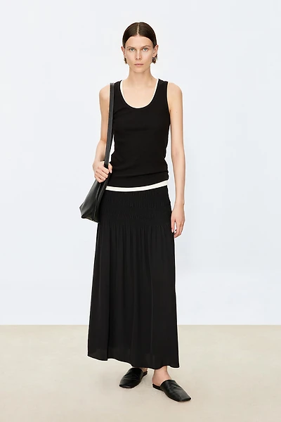 Heavyweight Double-crepe Silk Skirt