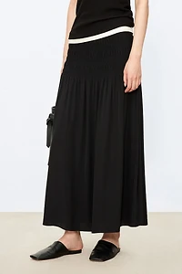Heavyweight Double-crepe Silk Skirt
