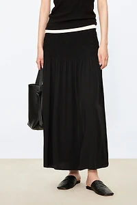 Heavyweight Double-crepe Silk Skirt