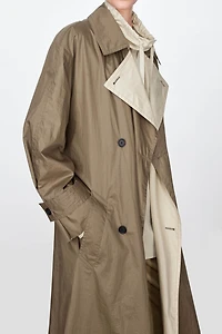 High-count Cotton Double-Sided Wearable Long Trench Coat
