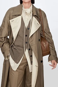 High-count Cotton Double-Sided Wearable Long Trench Coat