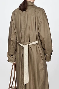 High-count Cotton Double-Sided Wearable Long Trench Coat