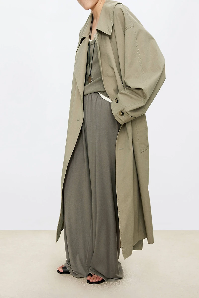High-Density Nylon Cotton Trench Coat