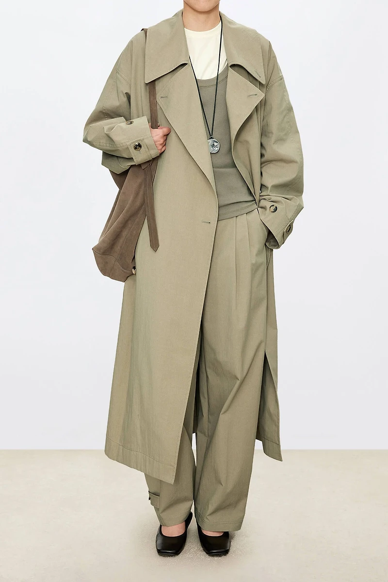 High-Density Nylon Cotton Trench Coat