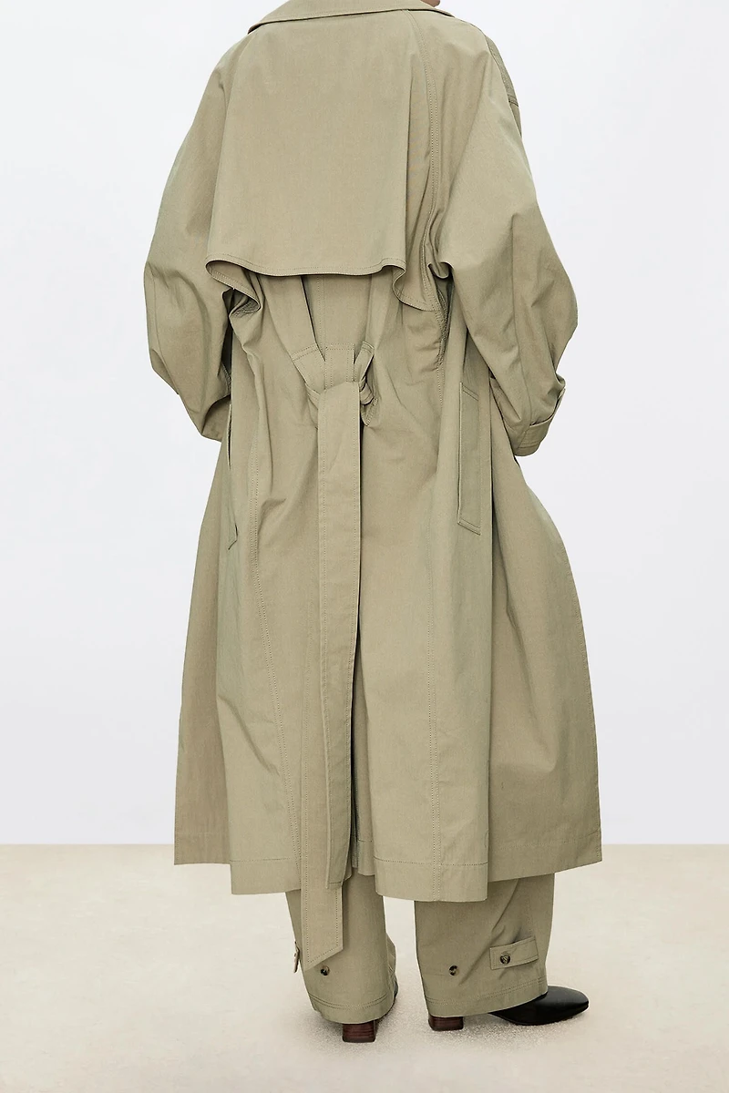 High-Density Nylon Cotton Trench Coat
