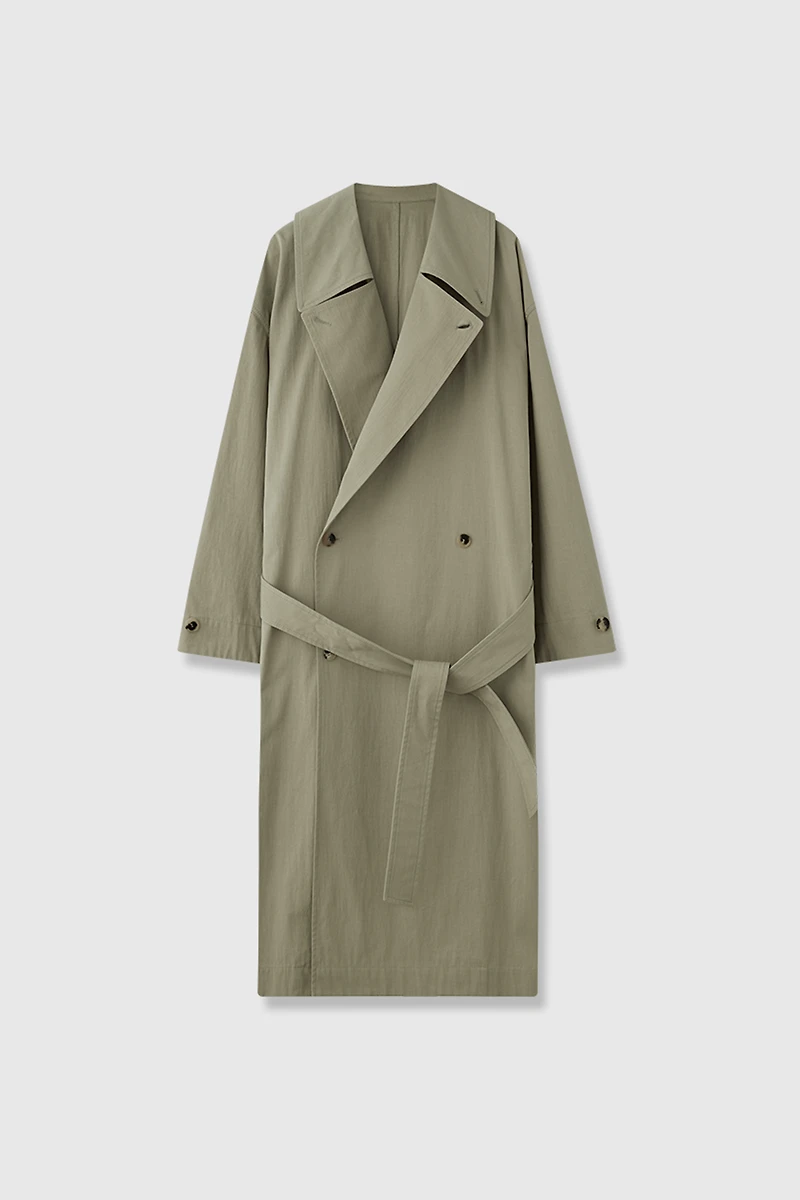 High-Density Nylon Cotton Trench Coat