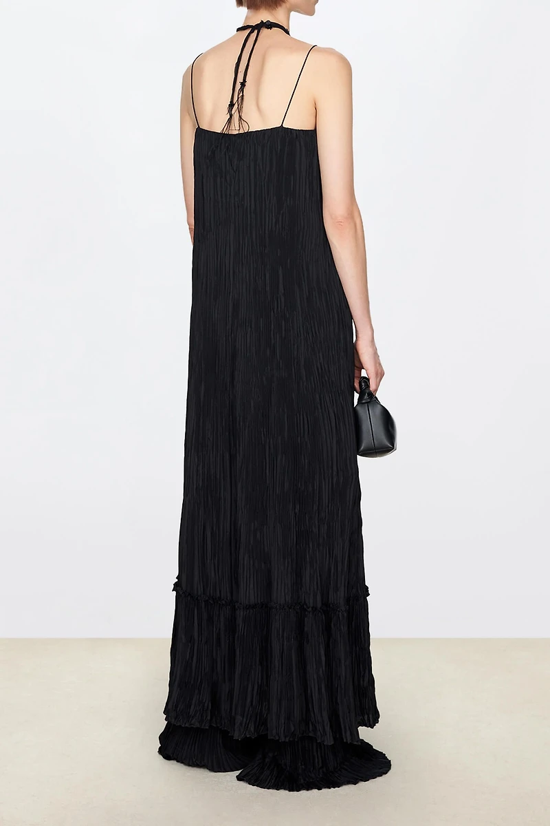 High-Density Pleated Silk Dress