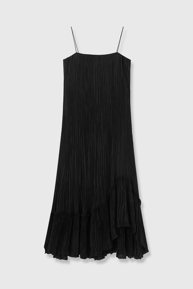 High-Density Pleated Silk Dress