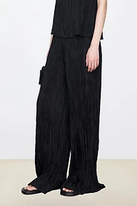High-Density Pleated Silk Pants