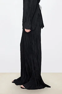 High-Density Pleated Silk Pants