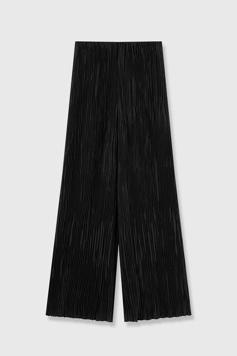 High-Density Pleated Silk Pants
