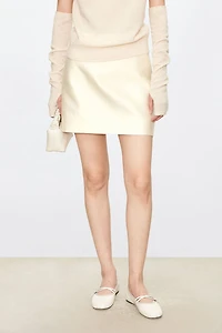 High-Density Silk & Wool Mini Skirt