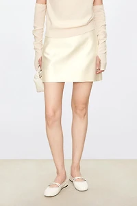 High-Density Silk & Wool Mini Skirt