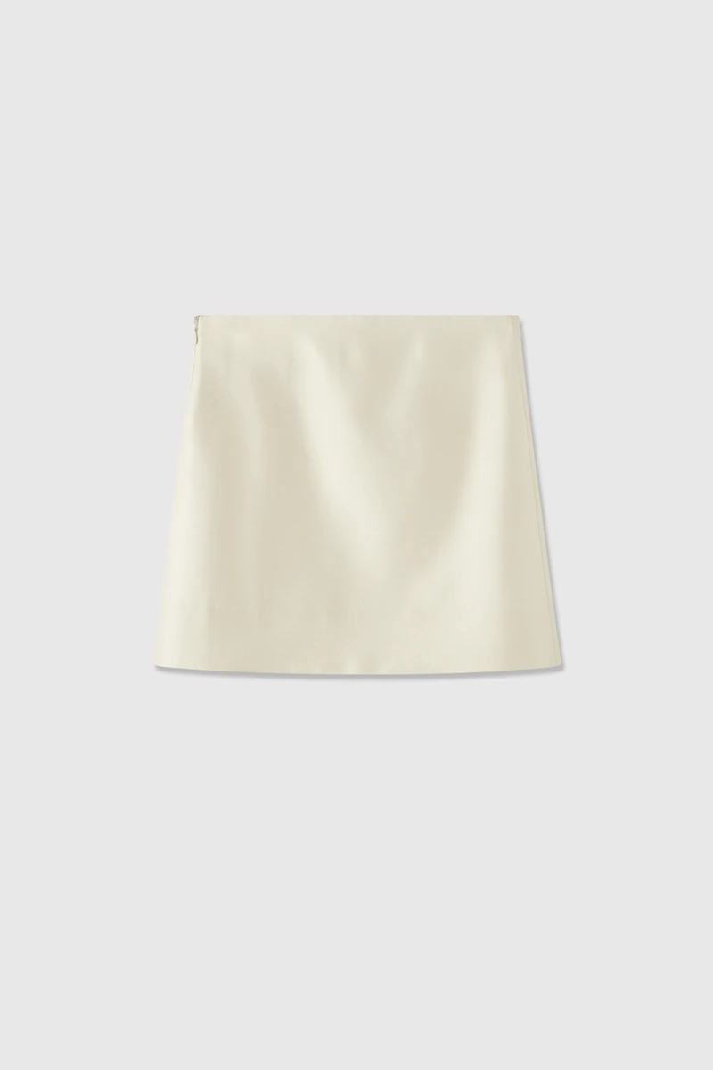 High-Density Silk & Wool Mini Skirt