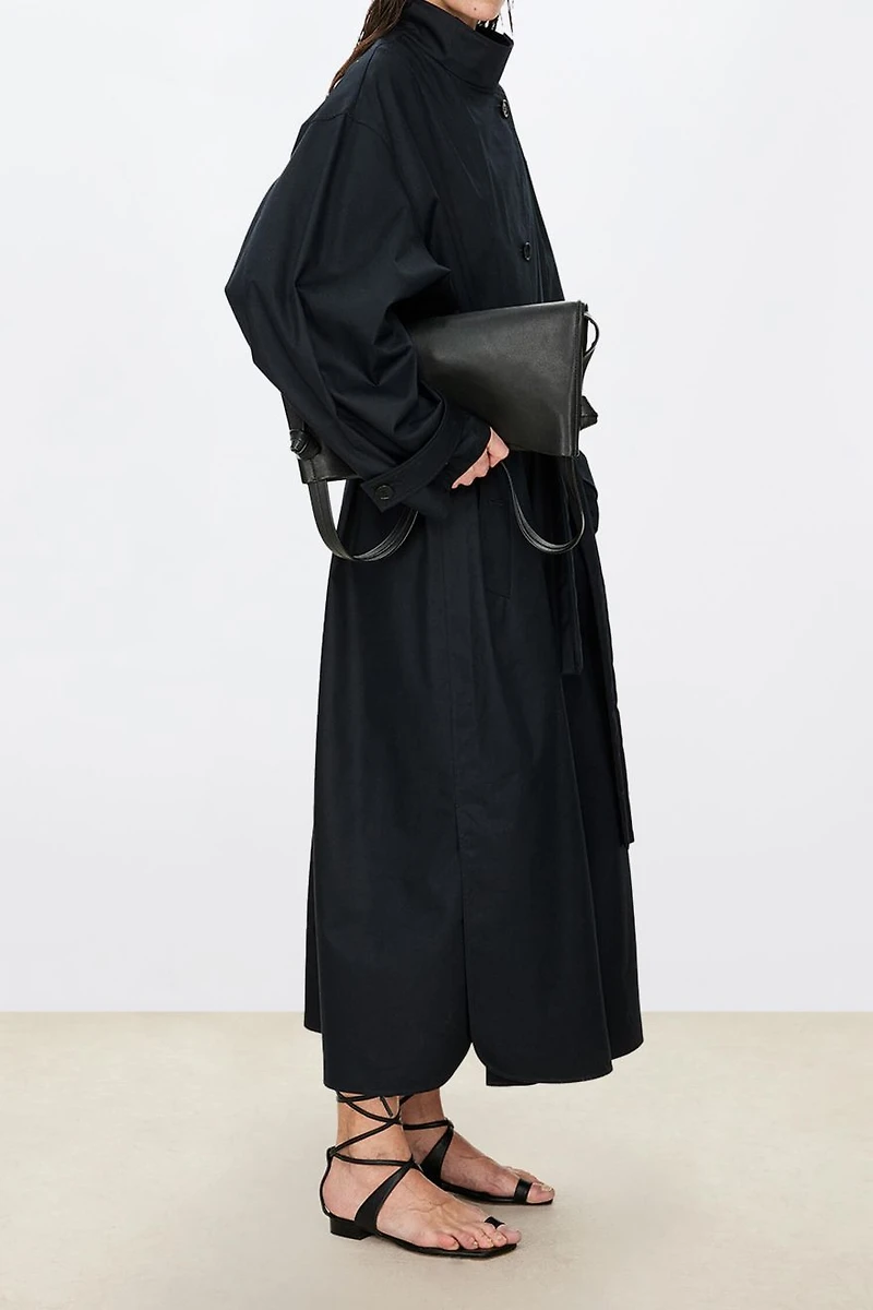 High-Density SUPIMA Cotton Double-Breasted Trench Coat