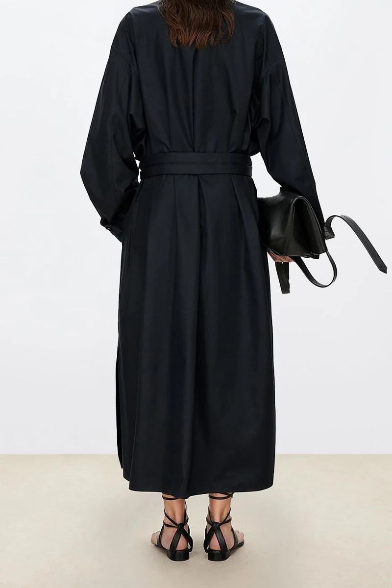 High-Density SUPIMA Cotton Double-Breasted Trench Coat