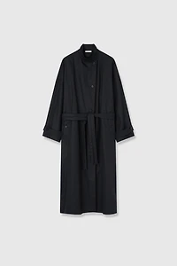 High-Density SUPIMA Cotton Double-Breasted Trench Coat