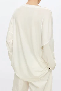 High-Stretch Lyocell Wool Ribbed Long Sleeve Top
