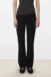 High-Waist Acetate Air Layer Flared Pants