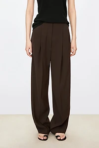 High-Waisted Tapered Wide-Leg Pants
