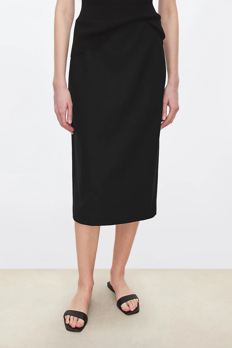 High-Waisted Straight Skirt