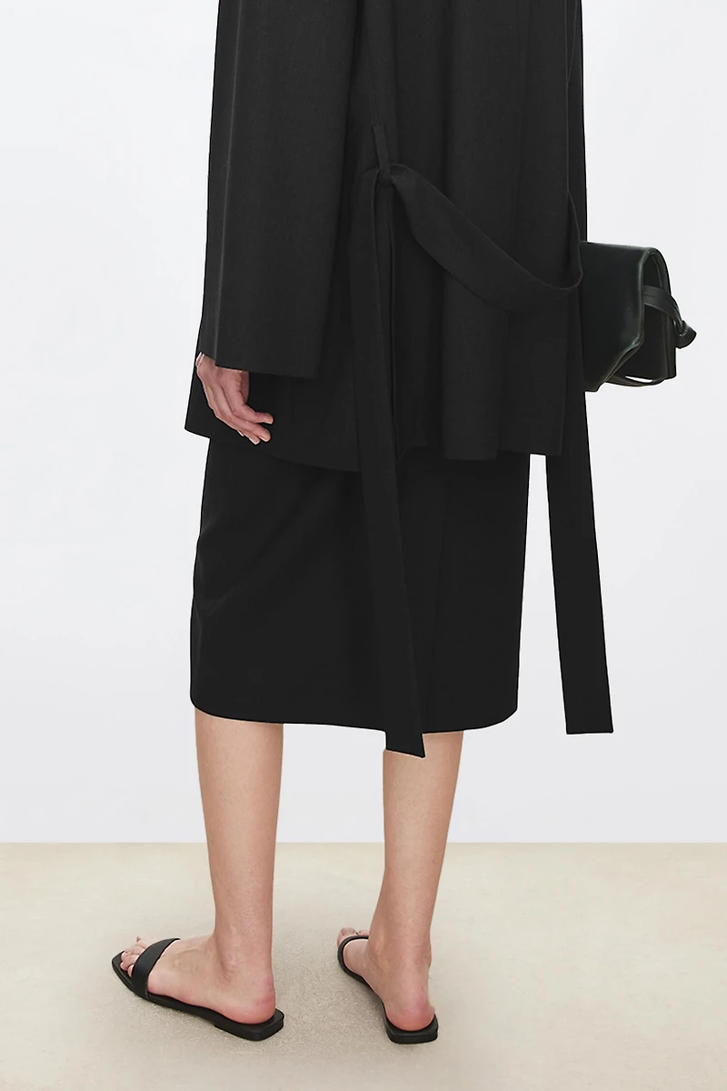 High-Waisted Straight Skirt